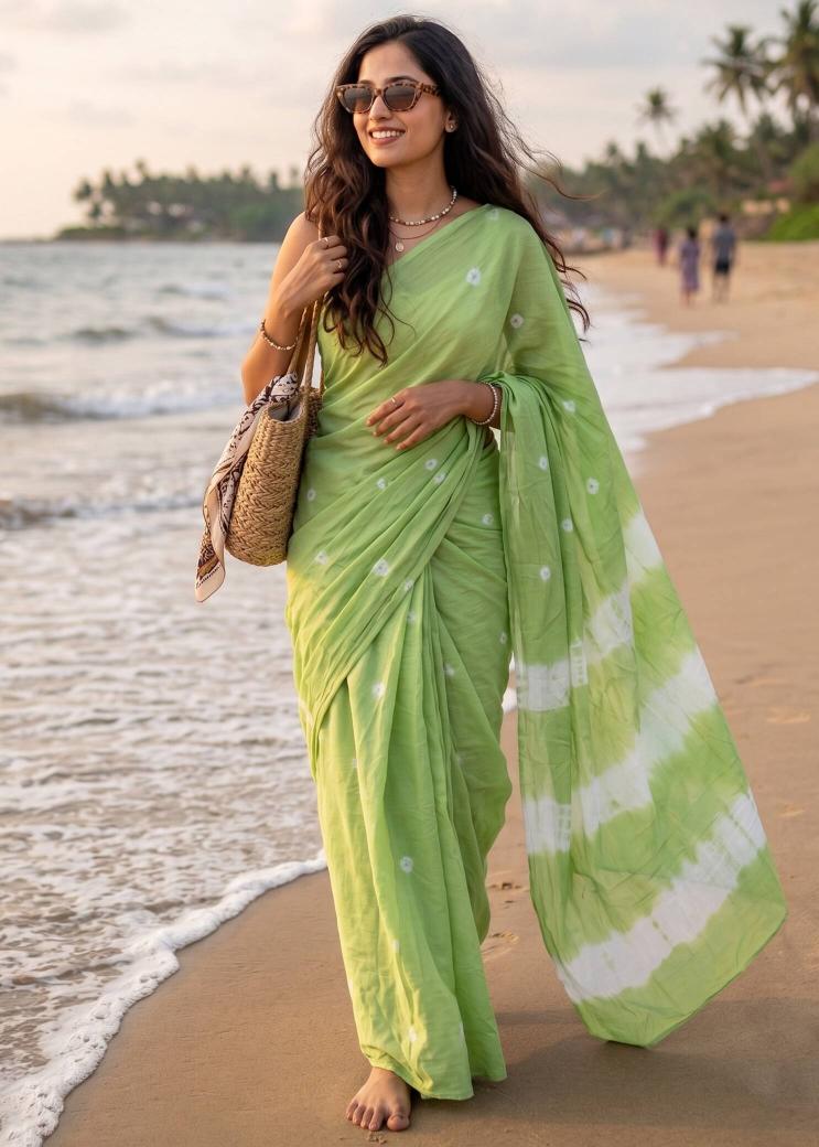 Vastrangan cotton bandhej direct manufacturer of sarees for resellers near me